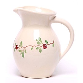 Emerson Creek Stoneware Iced Tea Pitcher, Dinnerware Made in the USA (Cranberry)