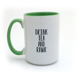 Tea-Rex 15 oz mug, gift for tea drinker LennyMud by Lorrie Veasey