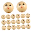 Gatuida 50Pcs Beads for DIY Crafts Round Craft Wood Beads