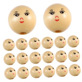 Gatuida 50Pcs Beads for DIY Crafts Round Craft Wood Beads for Jewelry Making and Fun Projects