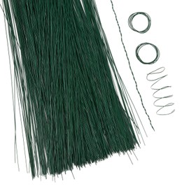 Royal Imports Bulk Green Cut Paddle Wire, 12" Stems, 22 Gauge, 300 pcs for Floral Arrangements, Florist Supplies, Jewelry, Gift, Crafts, Wreath Making, Flower Garland, Plant Garden Ties, Bouquet Wrap