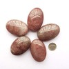 Manekieko Natural Strawberry Quartz Worry Stones Oval Palm Pockets Healing