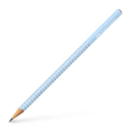 FABER-CASTELL Sparkle 218471 Pencil Set with Sharpener, Eraser and 2 Pencils, Writing Set Sleeve in Sky Blue
