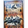 Sheridan Wyo Rodeo western Art Bob Coronato Embossed metal sign