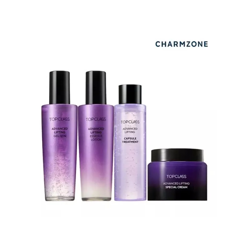 Chamzone 참존 탑클래스 8세대 어드밴스드 리프팅 기초세트 4종(스킨+에멀전+스페셜크림+트리트먼트) Charmon Top