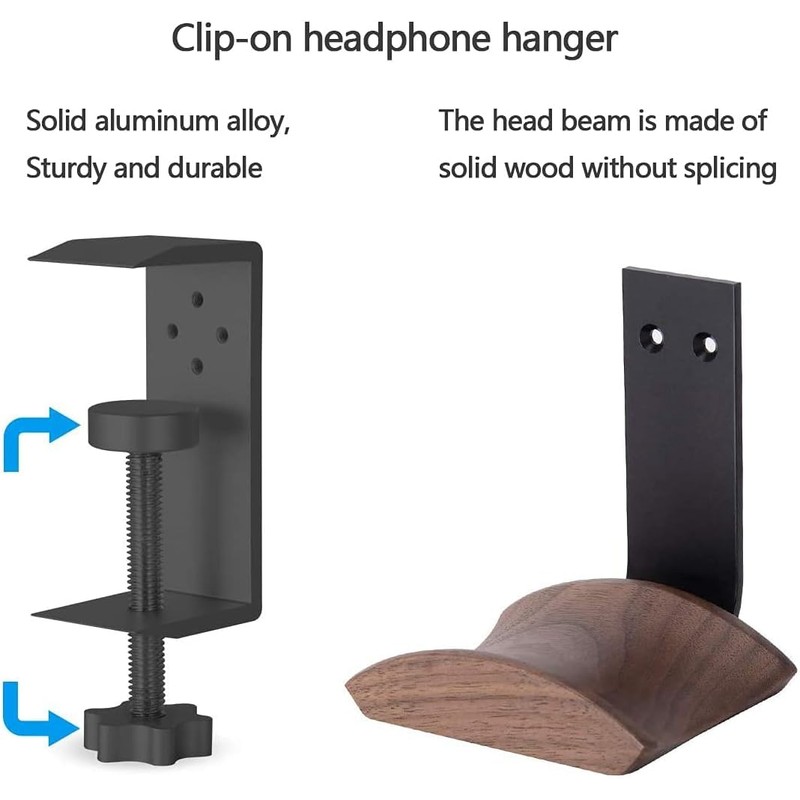 Headset Holder, Headphone Stand, Headphone Holder, Headphone Wall Mount for