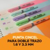 Marcatextos Resaltador Bic Marking Pastel Punta Cincel 5 Pzs