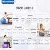 STOROMO Exercise Ball,Yoga Ball(with Exercise Tutorial)，Extra Thick Non-Slip,Holds 2500 lbs,