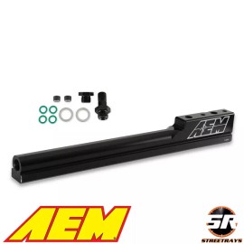 Advanced Engine Management AEM Electronics High-Volume Fuel Rail 25-100BK For 96-00 Honda Civic 1.6L L4