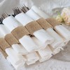 CROWN GUIDE Burlap Napkin Rings Set of 50 Bulk Adjustable