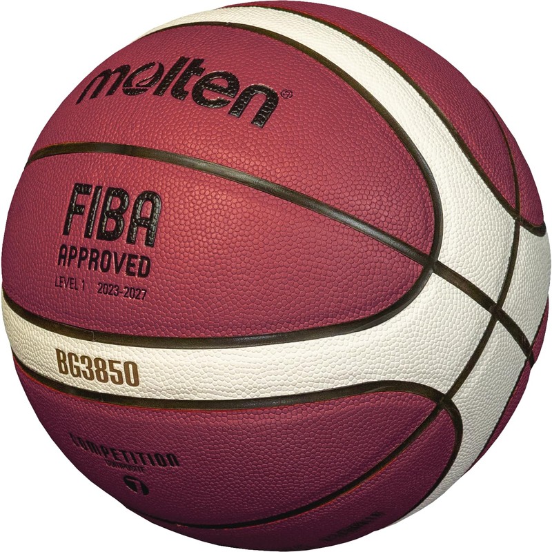 Molten Basketball B6G3850 TOP Training Ball, Synthetic Leather, 12 Squares,