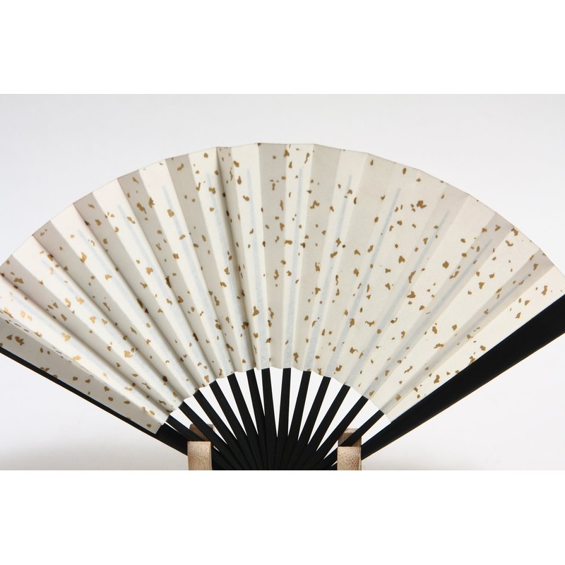 Hasegawa Kyoto Fan, Decorative Fan, Black Dyed Bone Fan Stand,