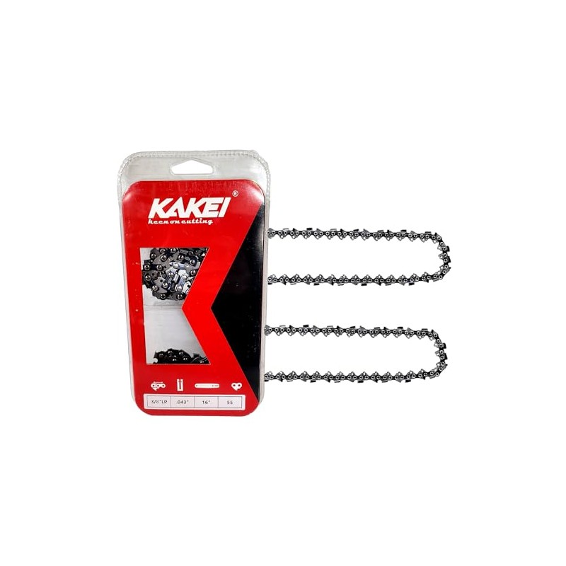 Kakei Chainsaw Chain 16'' 3/8'' LP 0.043'' 55 semi chisel