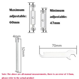 CTRICALVER 118 Type Switch Box Repair Tool (10 Sets), Switch Socket Repair Cassette Screws Rod Set, Adjustable Length Switch Box Repair Screw Rod with a Wrench (Metal Type)