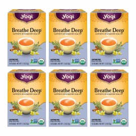 Yogi Tea Breathe Deep Tea - 16 Tea Bags per Pack (6 Packs) - Organic Respiratory Tea - Supports Respiratory Health - Includes Licorice Root, Eucalyptus Leaf, Ginger Root & Cinnamon Bark