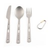 Core Element 100% Titanium Three-piece Utensil Set Fork Knife Spoon