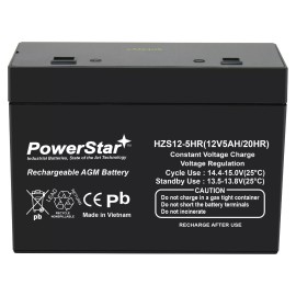 PowerStar 12 volt 5amp battery for PS1251FP Sealed Lead-Acid Battery