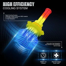 CHUSYYYRAY For Toyota RAV4 2006-2012 6000K LED Headlight High Low + Fog Lights Bulbs Combo