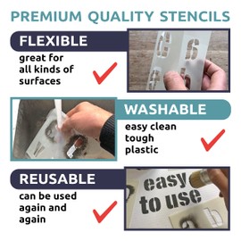 Dovetails Vintage Big Letter H Stencil 120 mm tall Modern Alphabet Style