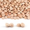 LUTER 300Pcs 15mm Half Wooden Balls Unfinished Split Wood Balls