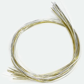 Water Drawstring, Set of 30, Gold, Silver, White, Water Drawstring, Hair Ornament, Water Drawstring, Length 35.4 inches (90 cm)