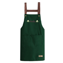 RTRTGS 1 Pack Apron, Waterproof Cooking Apron with Pockets, Adjustable Kitchen Apron, BBQ Apron, Kitchen Apron, Green