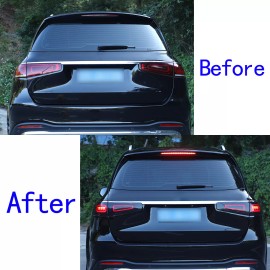 Ynei Smoked Tail Light Cover Blackout Overlay Len Fits Mercedes GLS 450 480 63 20-23