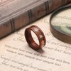 King Will NATURE 8mm Sandalwood Inlay Rose Gold Celtic Wedding