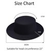 Black Fedora Flat Hat Classic Wide Brim Cap Panama Style
