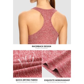 Air Curvey Workout Tank Tops for Women Yoga Racerback Tanks Athletic Quick Dry Activewear 4 Pack