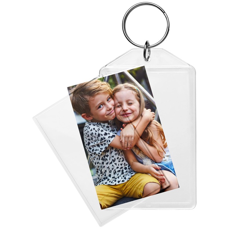 Snapins 1.75" x 2.75" Acrylic Photo Keychains - Pack of