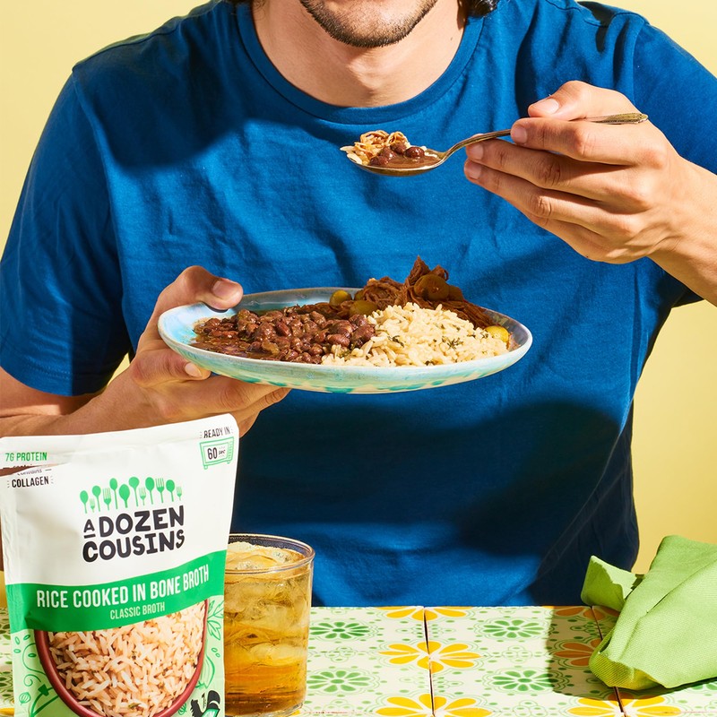 A Dozen Cousins Rice Cooked in Bone Broth Microwaveable Rice