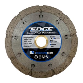 4.5" Diamond Sandwich Style-Tuck Point Blade for Mortar Joint Removal, Dual Layered 1/4" Segment Width, 7/8"-5/8" Arbor