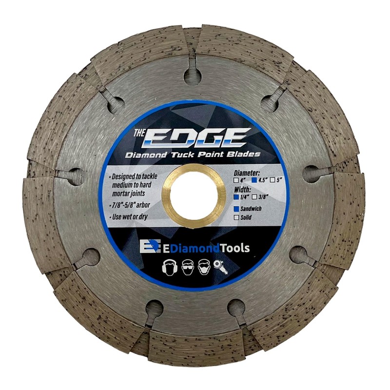 4.5" Diamond Sandwich Style-Tuck Point Blade for Mortar Joint Removal,