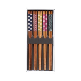 Ishida 64151-7 Thomson Chopsticks 5 Pairs Susu Bamboo Tie Dye 9.1 inches (23 cm)