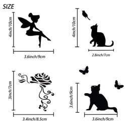 4pack Cartoon Switch Sticker Water Resistant, PVC Switch Socket Decorations Wall Stickers Wall Art Wall Sticker.