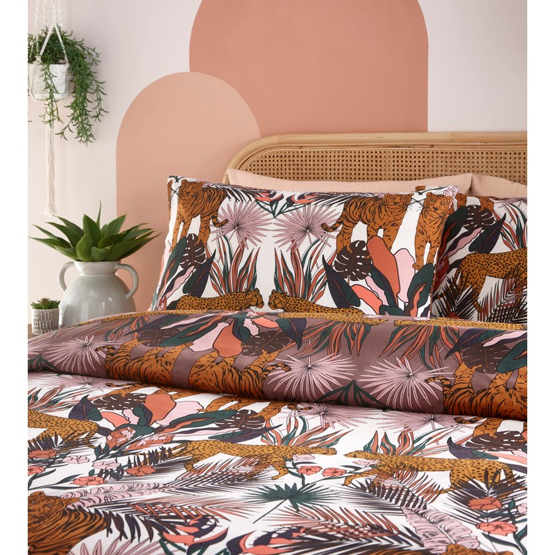 furn. Kaihalu Duvet Cover Set - Single - Cocoaberry