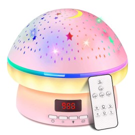 Star Projector for Kids Bedroom,Star Night Light Projector with Timer & Remote Control,Rotating Star Sky Moon Light with 8 Colors Options,Sleep Helper Gift Toys for 2-10 Year Old Girls Boys (Pink)