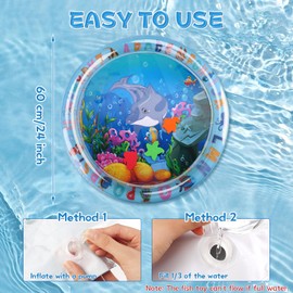 Cat Dog Water Mat, Thickened Durable Non-Slip Playmat, Durable Easy Clean Water Mat, for Indoor and Outdoor Cat Dog Toys