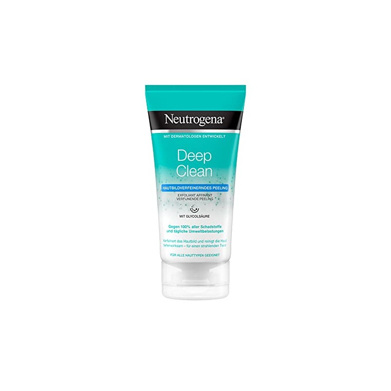 Neutrogena Deep Clean Facial Cleanser, Skin Refining Exfoliating with Glycolic