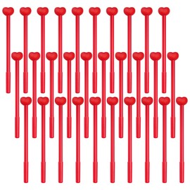 jiebor 30Pcs Valentines Day Pens Heart Shaped Gel Pens Novelty Pens Black Ink Bulk Valentines Day Gifts for Nurses Women Adults Teacher Classroom Office School Supplies (Red)