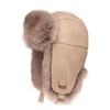 Futrzane Leather Trapper Hat - Russian Hats with Ear Flaps