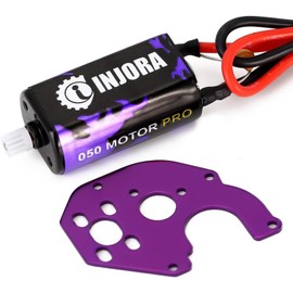 INJORA 050 Pro Brushed Motor 50T with Metal Motor Mount and Aluminum Heat Sink for SCX24 AX24 1/24 RC Crawler Upgrade