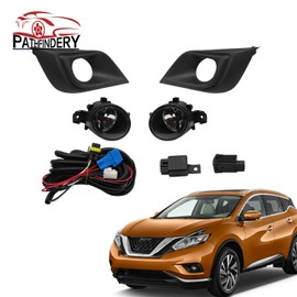 pathfindery For 15-16-2018 Nissan Murano Clear Lens Fog Lights Lamps W/ Bezel&Switch&H