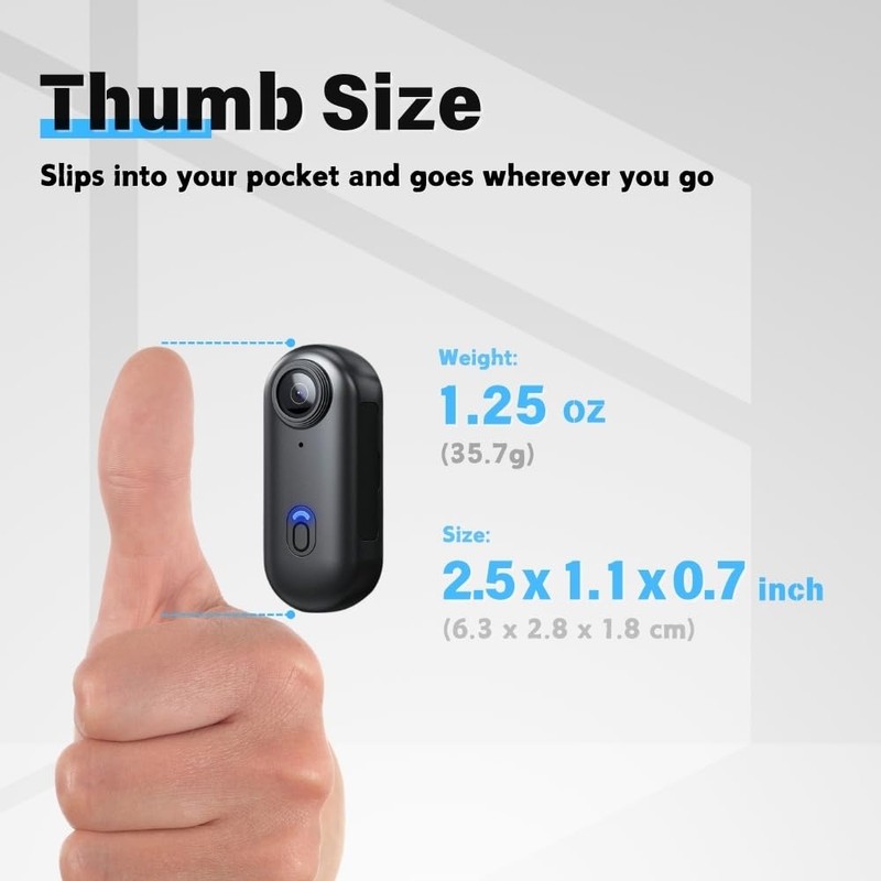 SHPTDJTIC 128G 4K Body Camera, Thumb Size Cam,Wearable Camera with