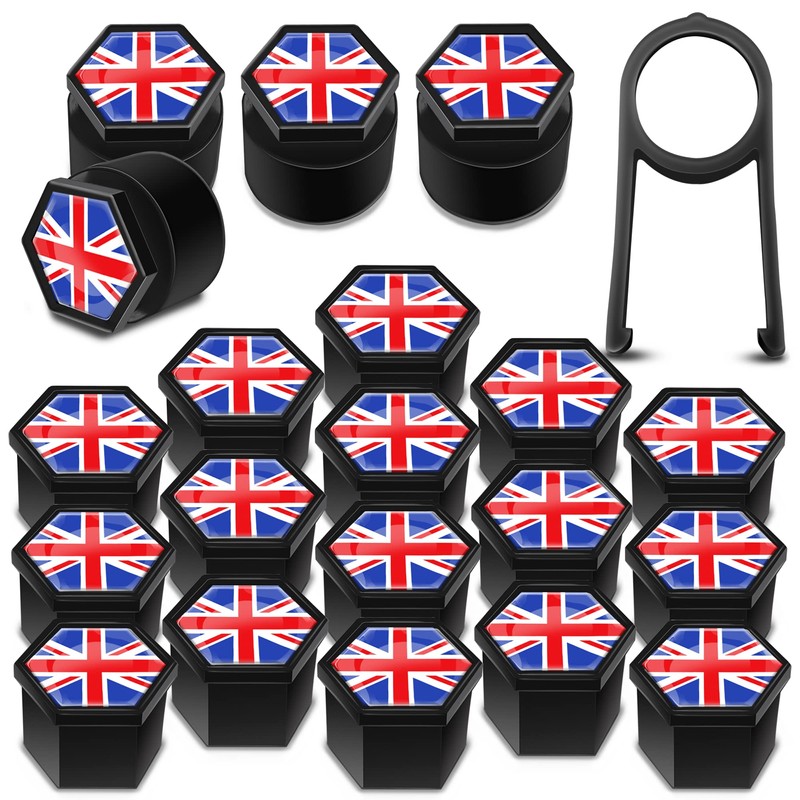 SkinoEu Wheel Nut Covers Locking Bolt Caps Universal UK Flag