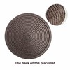 FitLit Round Woven Plcemts Placemats 18cm Dining Table Mats (Coffee)