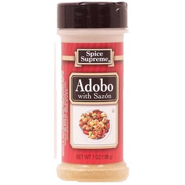 Spice Supreme Adobo with Sazon (Pimento) - No Artificial Flavors, Certified Kosher Plastic Shaker, 7-oz. (Pack of 1)