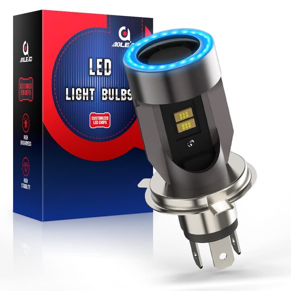 Aolead H4 LED Motorcycle Headlight Bulb, HS1 LED Headlamp with