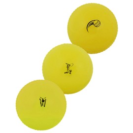 Kosma Pack of 3 Windball Cricket Ball | Indoor & Outdoor Soft Training Cricket Ball for Coaching Practice (Yellow)